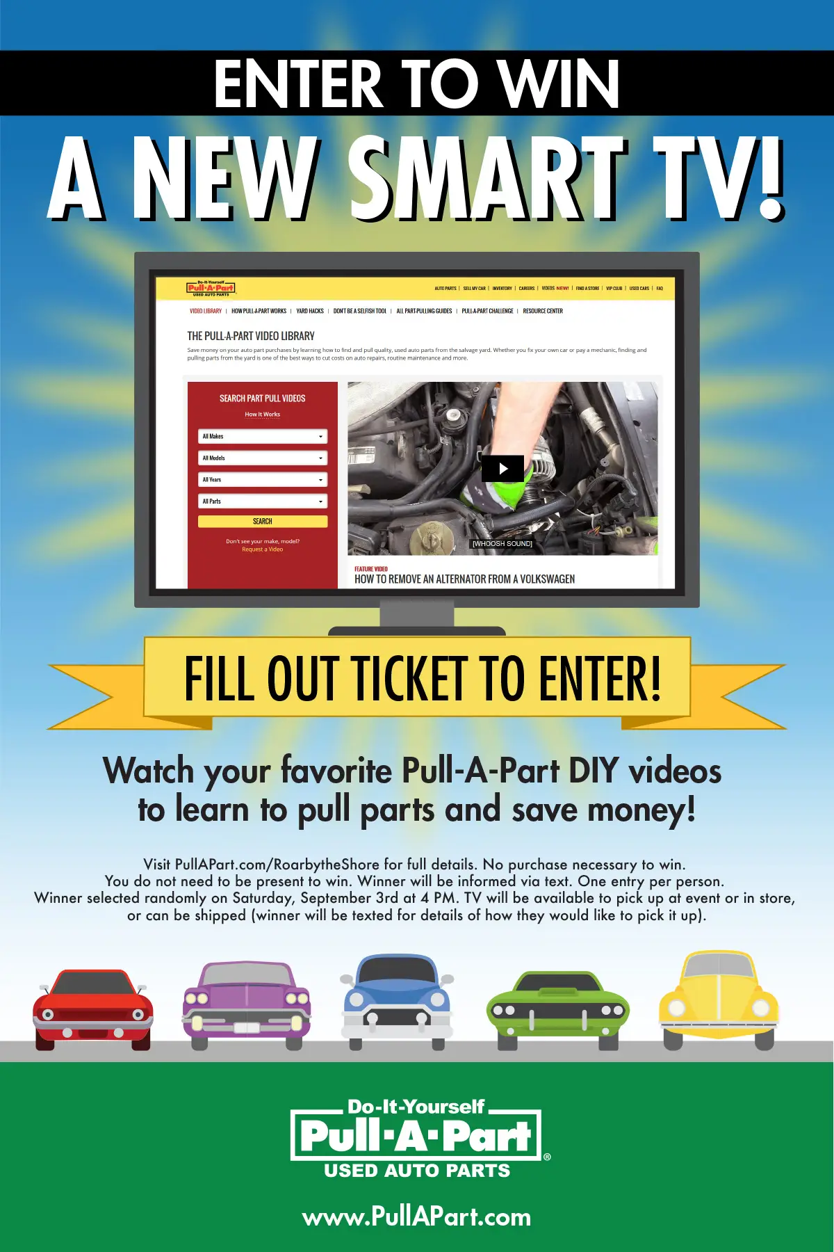 Win a Smart TV courtesy of Pull-A-Part